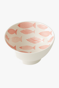 Japanese ceramic ramen bowl with floral design 1.2 l