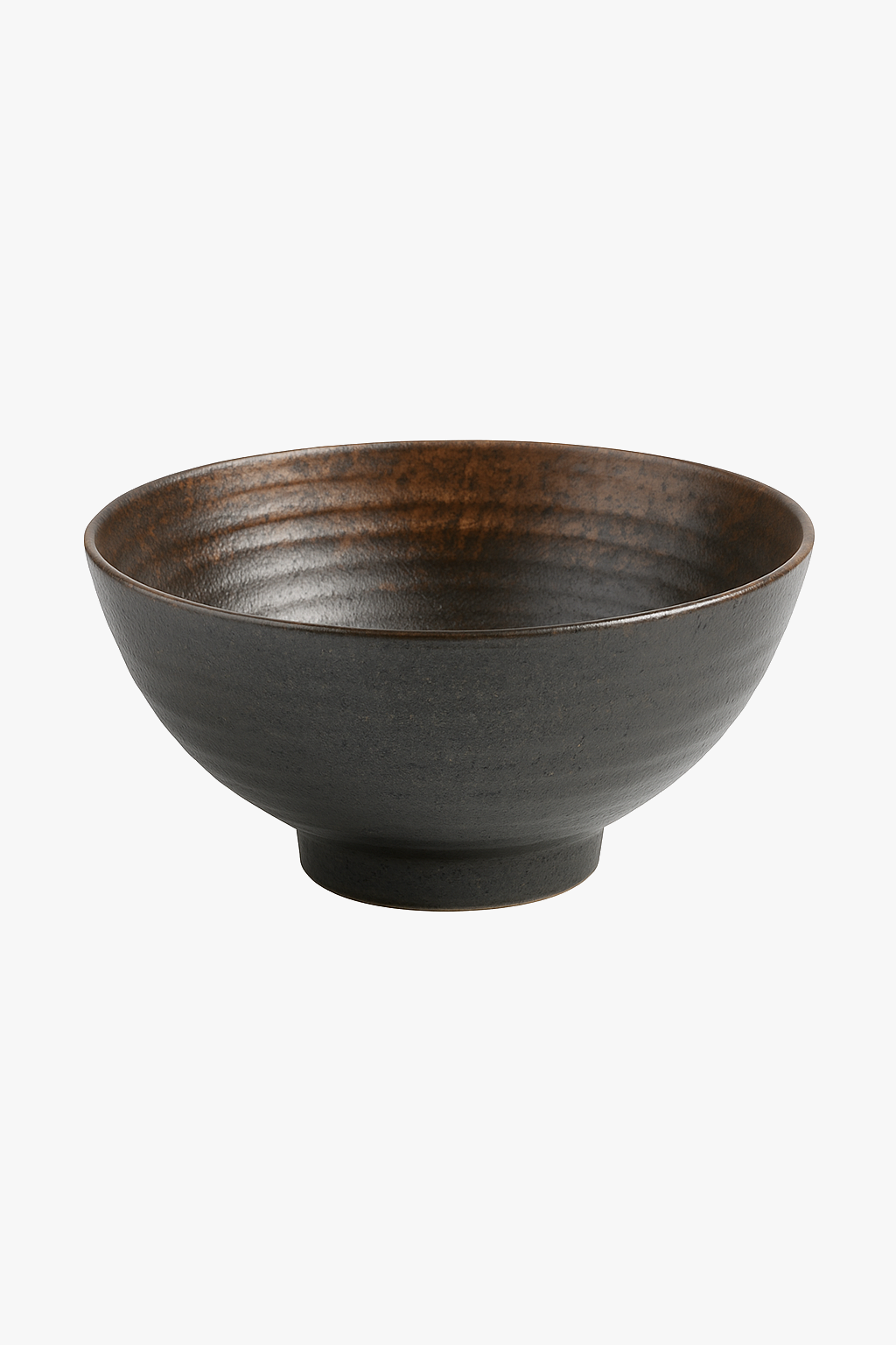 Japanese style horn-shaped ceramic rice bowl