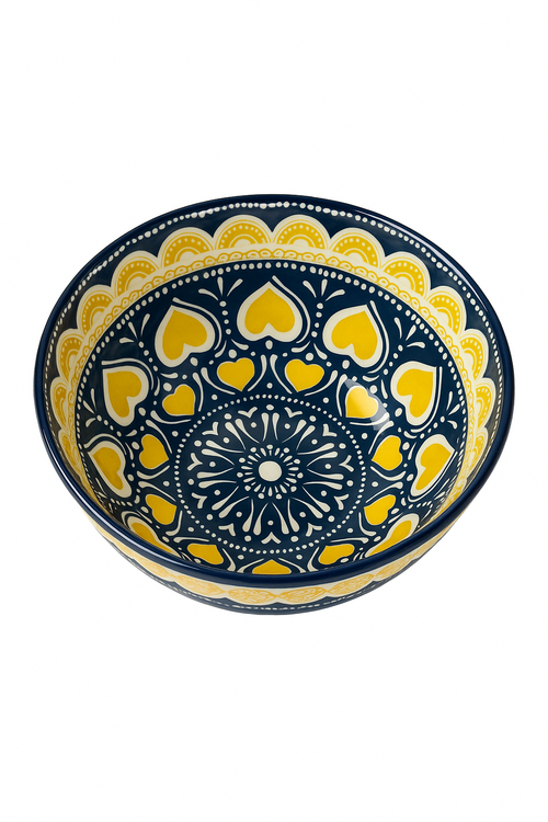 Bol soupe ceramique boheme motifs pour ramen salade - vue 3 sur 2