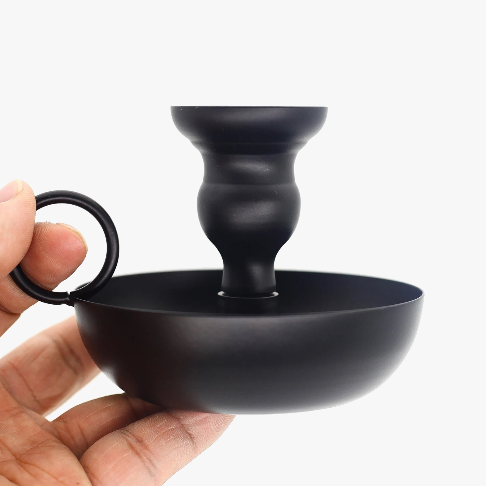 bougeoir conique en fer pour bougies de mariage élégant et moderne