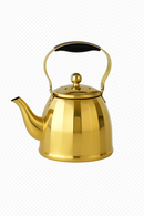 Bouilloire acier inox miroir motif fleur infuseur amovible
