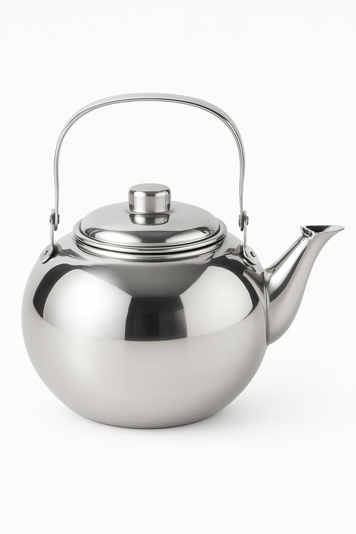 Bouilloire théière acier inoxydable avec infuseur 1l - vue 2 sur 2