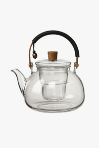 Heat-resistant glass modern tea kettle 1l