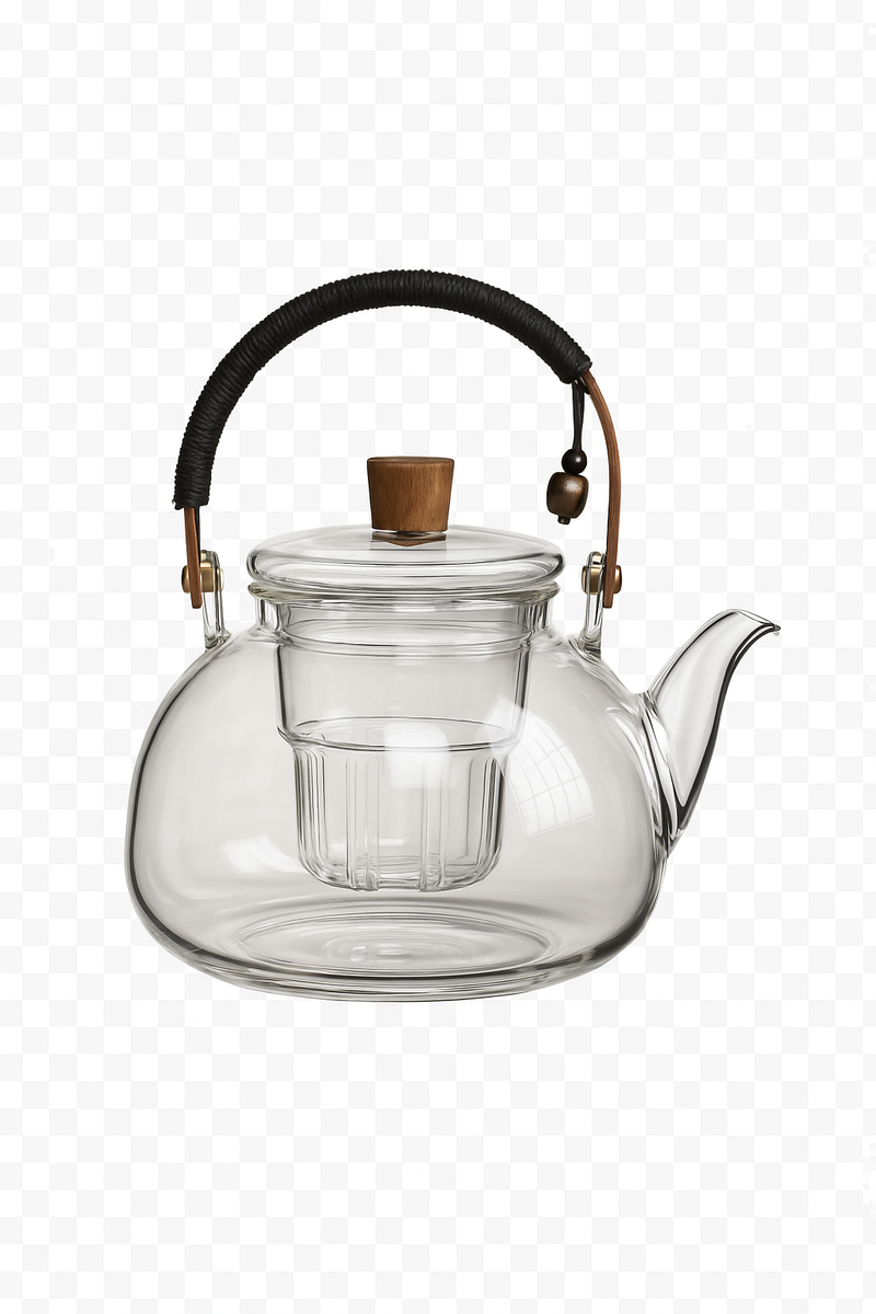 Bouilloire verre résistante chaleur thé moderne 1l