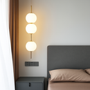 Boule de verre suspension pour chambre chevet lampe suspendue lustres de plafond éclairage moderne décoration entrée Luminaire Led