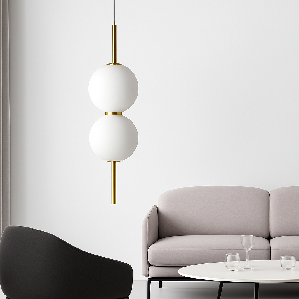 Boule de verre suspension pour chambre chevet lampe suspendue lustres de plafond éclairage moderne décoration entrée Luminaire Led - vue 6 sur 10