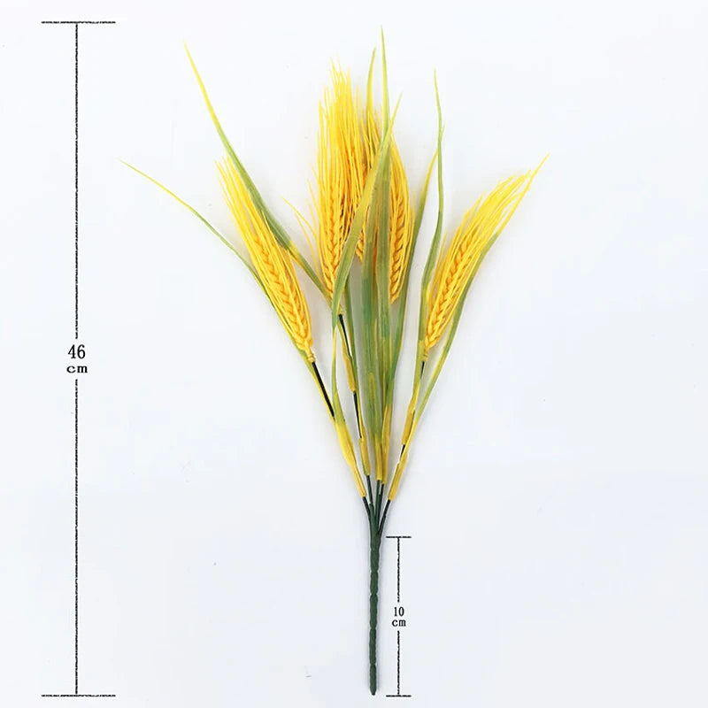 bouquet de fleurs artificielles épis de blé pour décoration automnale