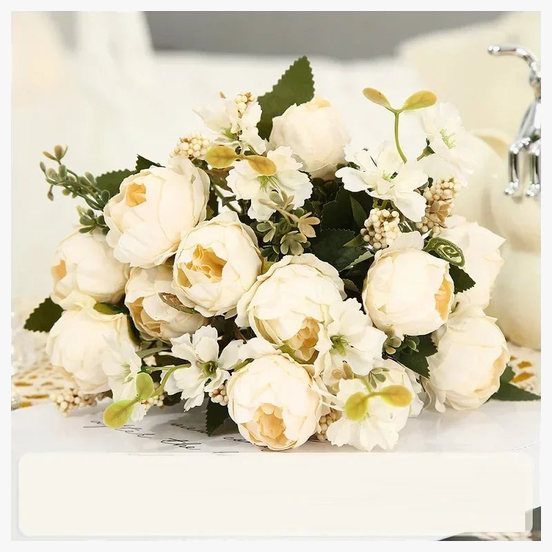 bouquet de pivoines artificielles pour décoration florale intérieure