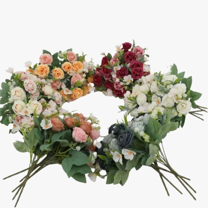 bouquet de roses artificielles en soie pour décoration intérieure
