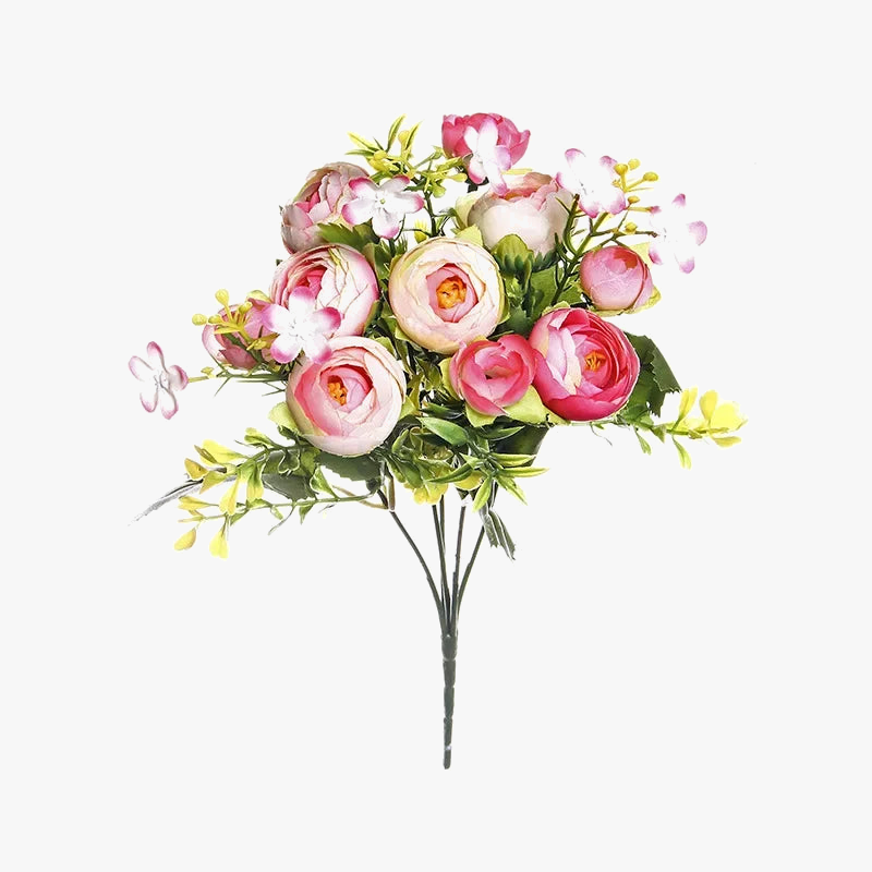 bouquet de roses artificielles en soie pour décoration élégante