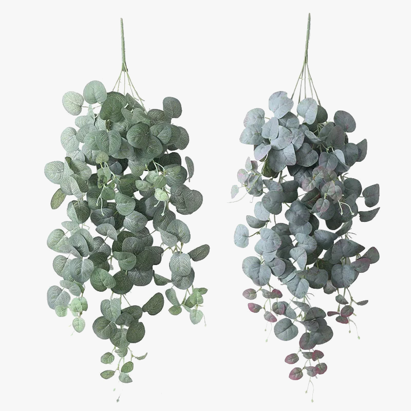 bouquet mural d'eucalyptus en rotin pour décoration festive