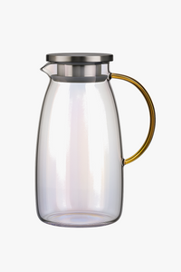 Bouteille carafe verre borosilicate motif fleurs style moderne