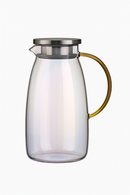 Bouteille carafe verre borosilicate motif fleurs style moderne