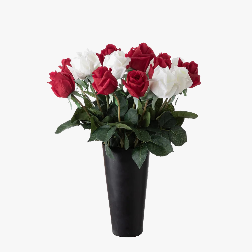 branche de roses artificielles en latex pour décoration réaliste