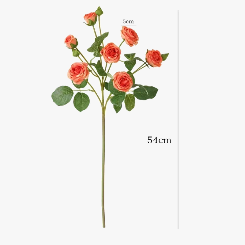 branches de roses artificielles à 7 têtes en soie décoratives