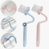 brosse incurvée de nettoyage pour enfants sans angle mort