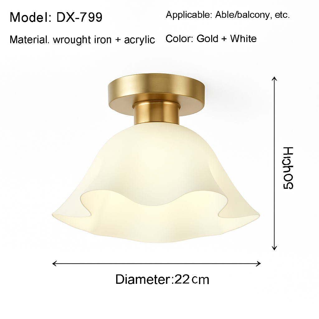 Céramique verre Led couloir plafonnier pour allée couloir vestiaire balcon nordique E27 acrylique lustre reste luminaires - vue 12 sur 23