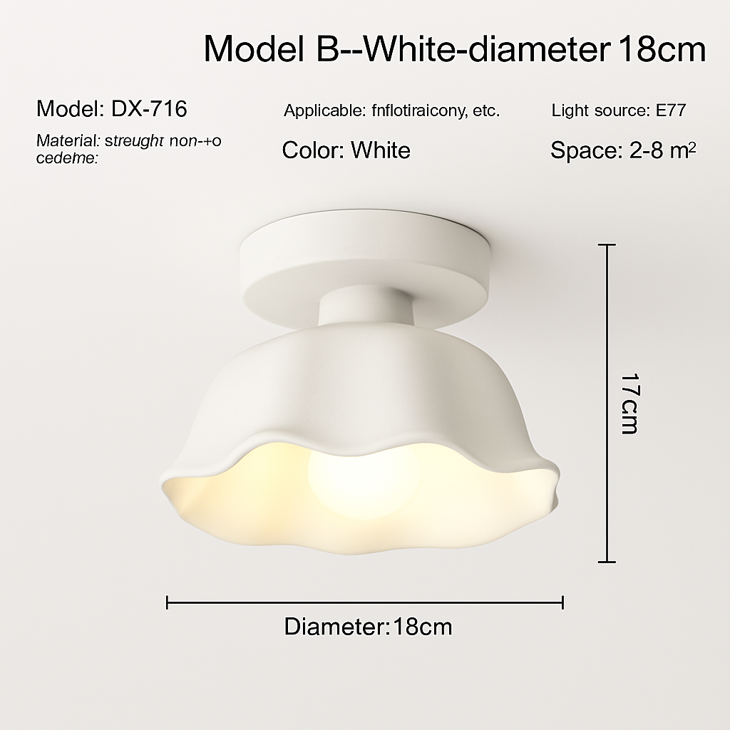 Céramique verre Led couloir plafonnier pour allée couloir vestiaire balcon nordique E27 acrylique lustre reste luminaires - vue 19 sur 23