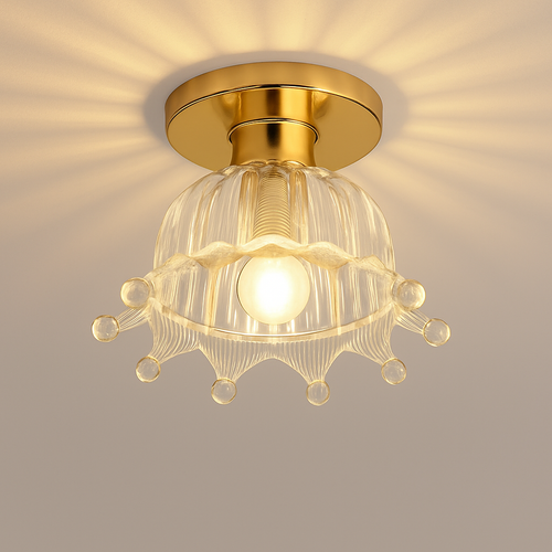 Céramique verre Led couloir plafonnier pour allée couloir vestiaire balcon nordique E27 acrylique lustre reste luminaires - vue 22 sur 23