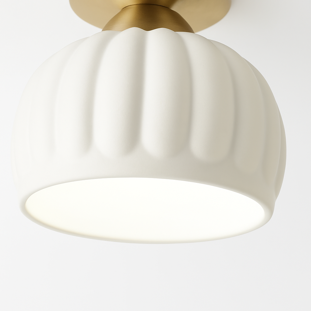 Céramique verre Led couloir plafonnier pour allée couloir vestiaire balcon nordique E27 acrylique lustre reste luminaires - vue 5 sur 23