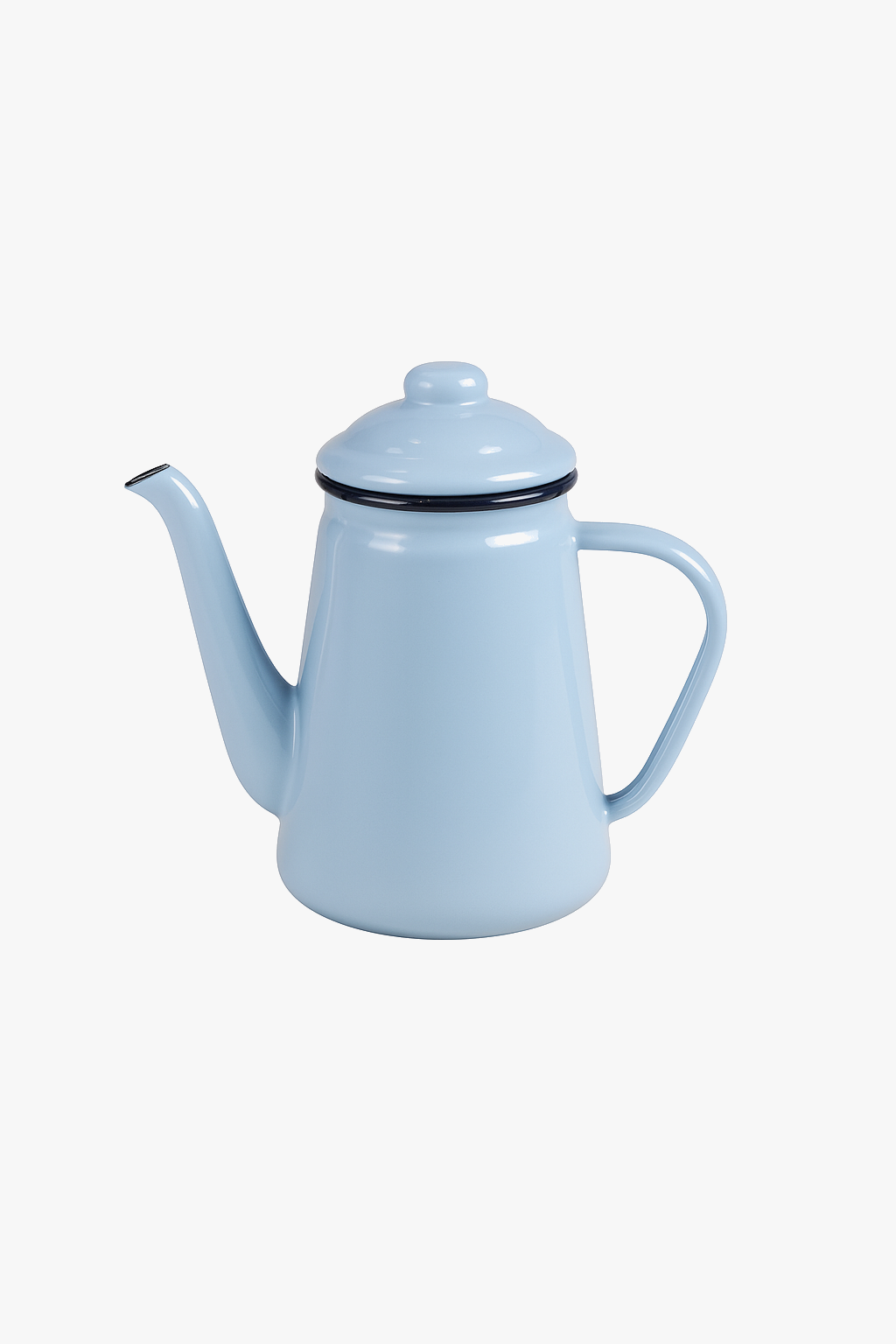 Vintage enamel coffee pot with durable handle 1.1 l kitchen