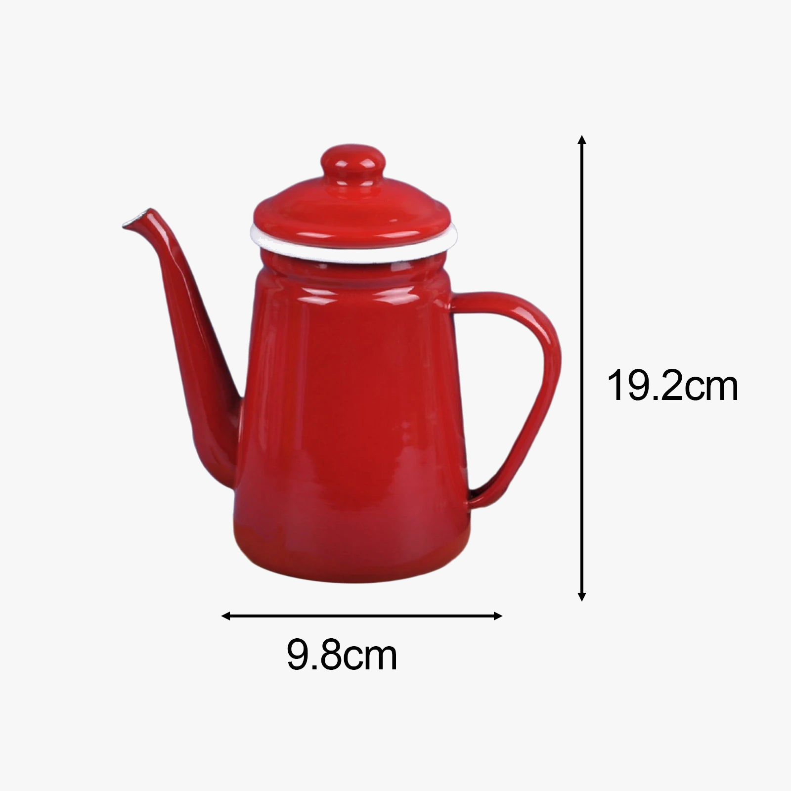 Vintage enamel coffee pot 1.1l versatile retro style