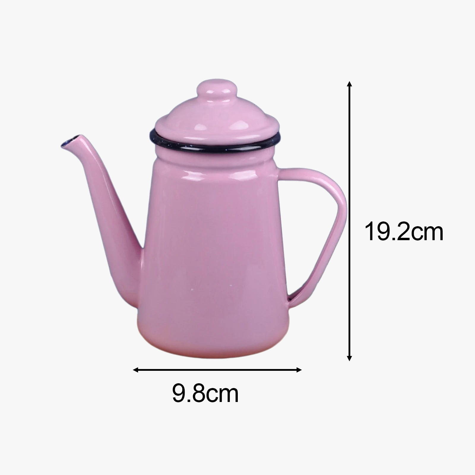 Vintage enamel coffee pot with durable handle 1.1l