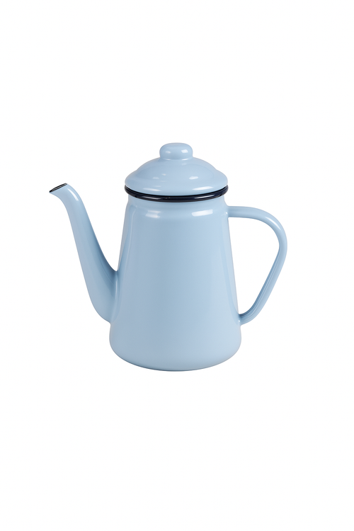 Cafetière émaillée vintage avec poignée résistante 1l1 cuisine - vue 3 sur 2