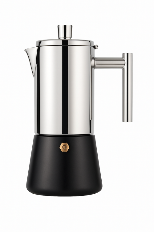 Cafetière italienne inox design induction easyworkz diego - vue 3 sur 2