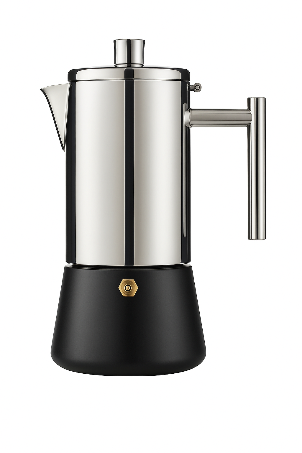 Cafetiere italienne inox induction design classique 200 400ml