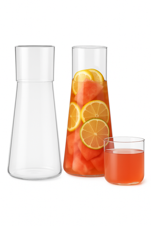 Carafe de chevet verre borosilicate avec gobelet