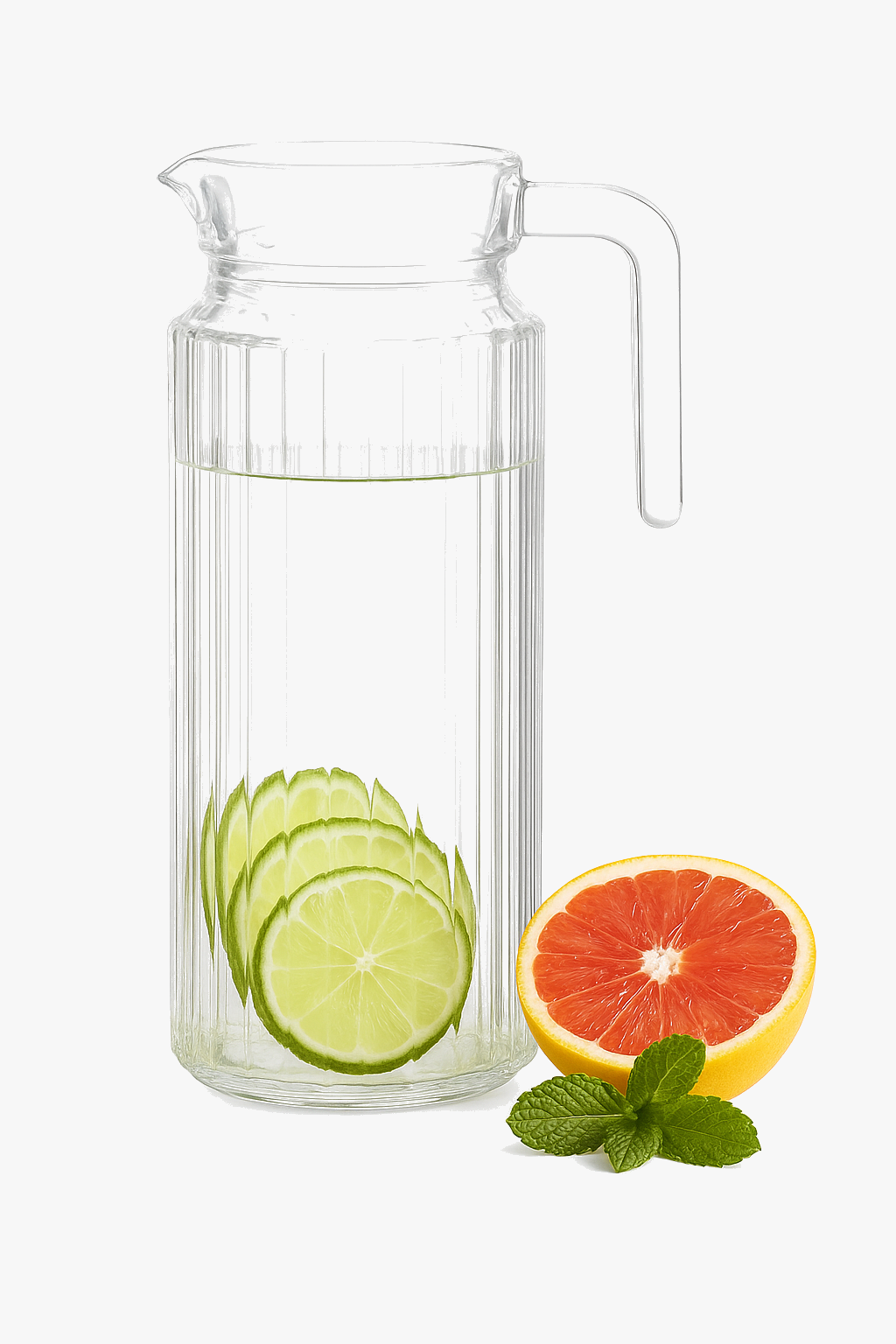 carafe eau froide verre strié carré 1100ml
