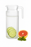 carafe eau froide verre strié carré 1100ml