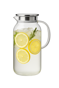 Carafe eau verre borosilicate 25 l couvercle inox