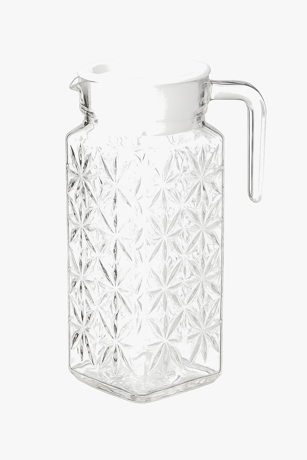 Carafe en verre avec couvercle pour boissons froides