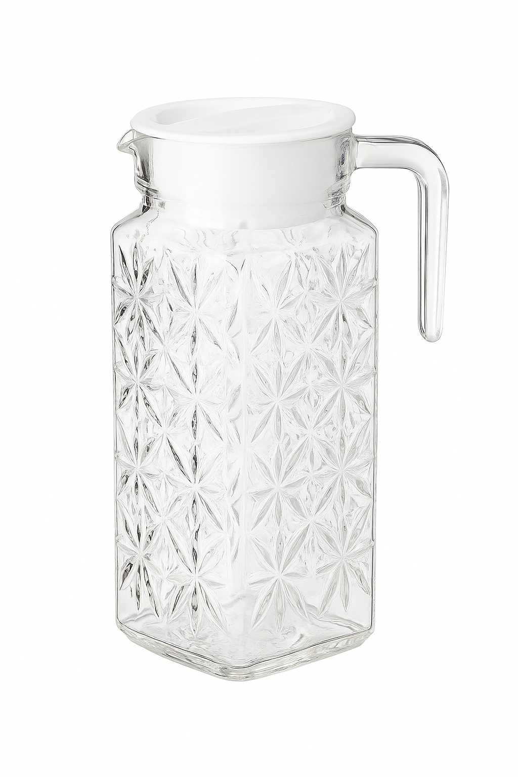 Carafe en verre avec couvercle pour boissons froides