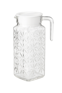 Carafe en verre avec couvercle pour boissons froides