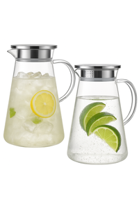 Carafe en verre avec tasses poignée grande capacité