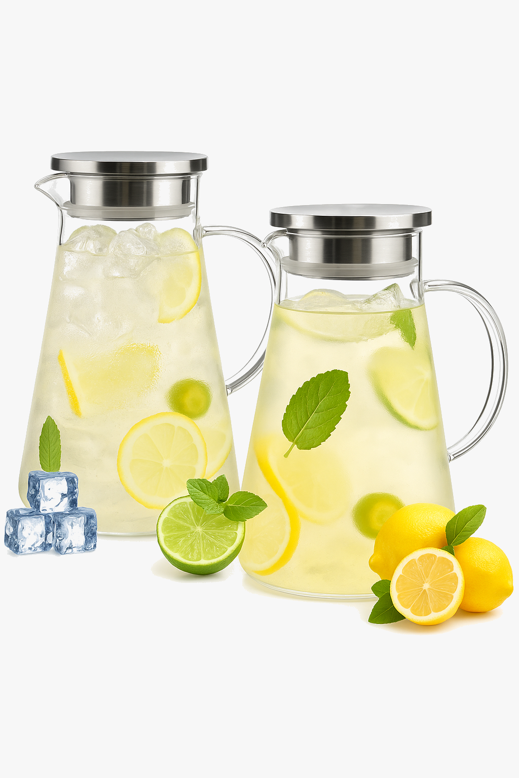 Carafe en verre grande capacité résistante chaleur poignée