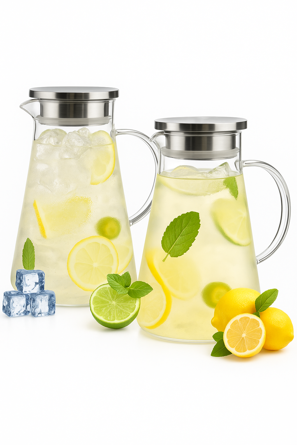 Carafe en verre grande capacité résistante chaleur poignée