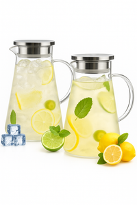 Carafe en verre grande capacité résistante chaleur poignée