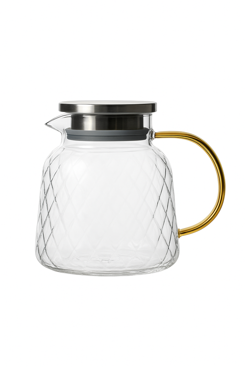 Carafe en verre résistant chaleur avec poignée