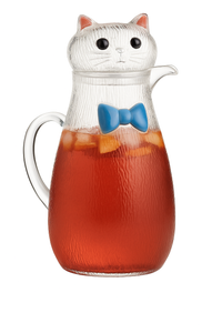 carafe en verre résistant motif chat style ludique