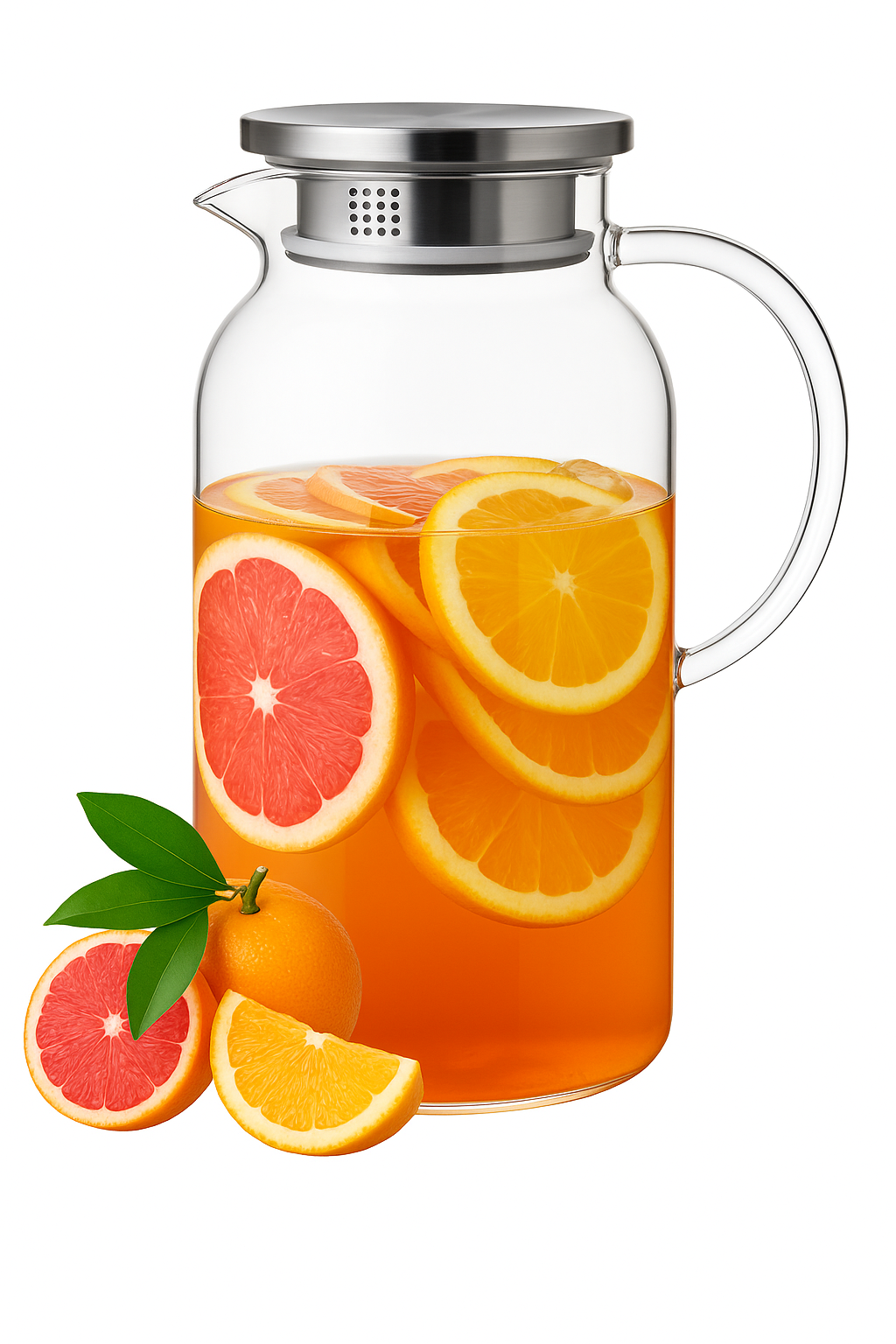 Carafe verre borosilicate 18l rayures verticales couvercle refrigerateur