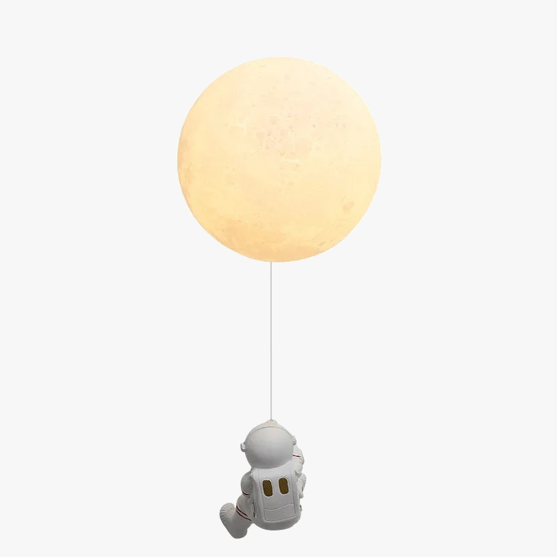Applique murale Chambre d'enfants lune moderne minimaliste créatif astronaute plein cuivre dessin animé garçon chambre chevet fond
