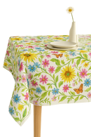 Chemin de table motifs tournesols papillons style champêtre