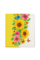 Chemin de table motifs tournesols papillons style champetre
