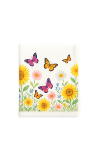 Nappe tournesols papillons style champetre lavable