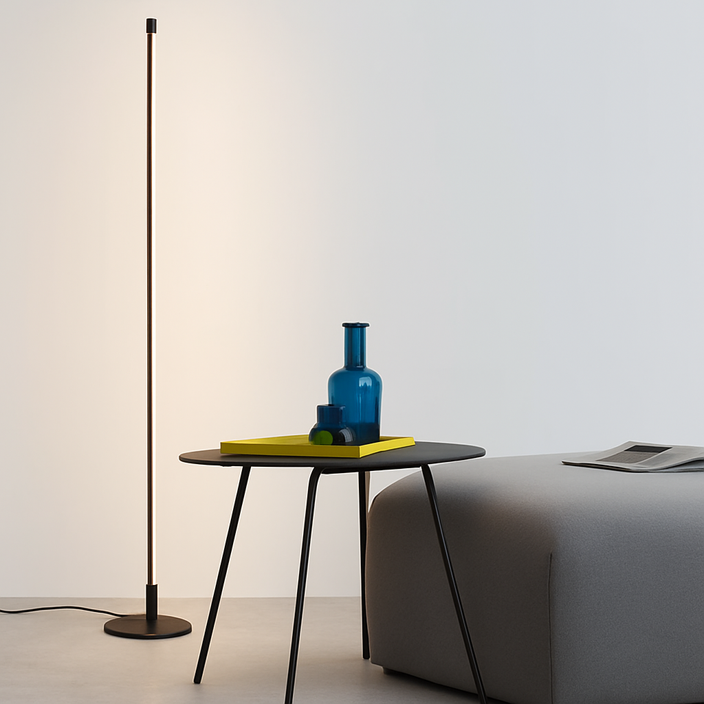 Colonne lampadaire LED lampe sur pied moderne lampadaires simples pour salon Foyer à côté de la lampe 18W luminaire de sol à intensité variable - vue 6 sur 6