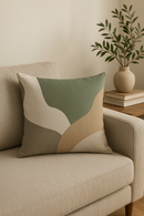 coussin à motif végétal vert pour décoration intérieure confortable